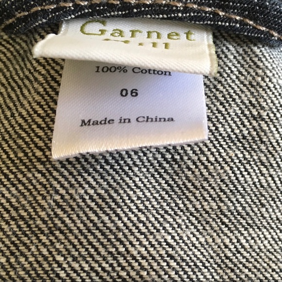Garnet Hill Dark Blue Denim Jacket - Picture 4 of 6